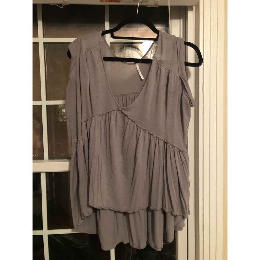 Flowy grey free people top